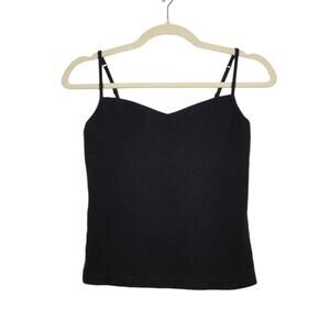 Vintage y2k Energie Tank Top Cami Medium Black Stretch Fairy Goth Emo 90s 00s